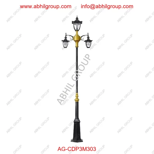 3-Light-caste-iron-pole-AG-CDP3M303