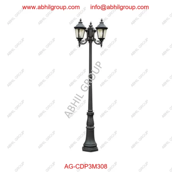 Black-Cast-iron-decorative-pole-AG-CDP3M308