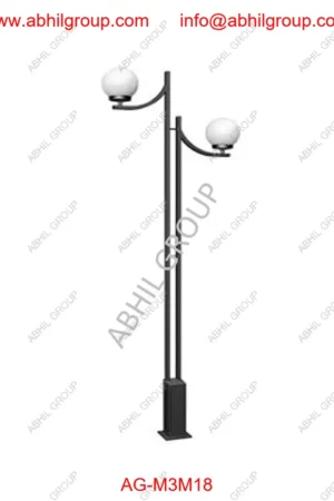 Double-pole-with-double-round-light-AG-M3M18