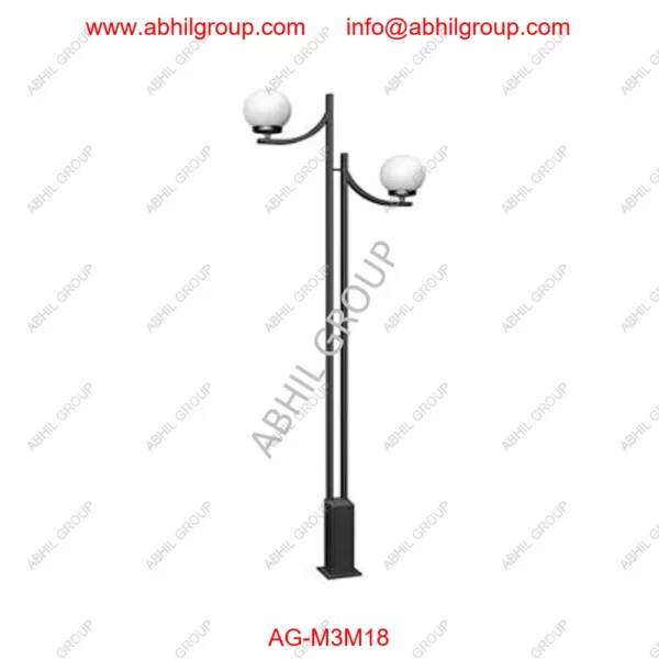 Double-pole-with-double-round-light-AG-M3M18